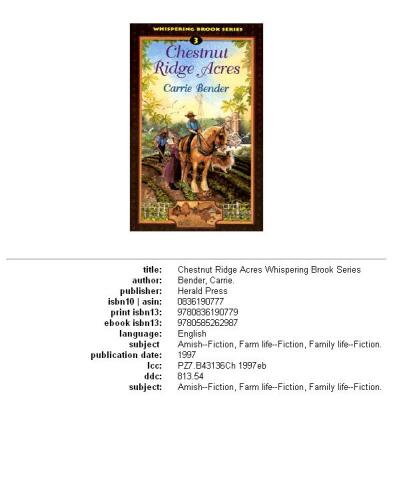 Chestnut Ridge Acres (Whispering Brook Series #3)