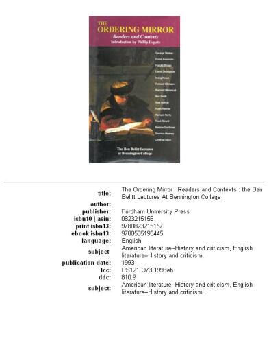 The Ordering Mirror: Readers and Contexts