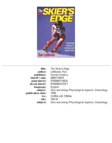 The Skier's Edge