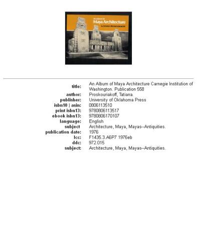 Album of Maya Architecture