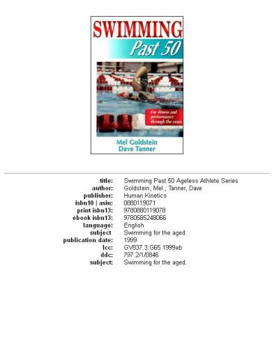 Swimming Past 50 (Ageless Athlete Series)