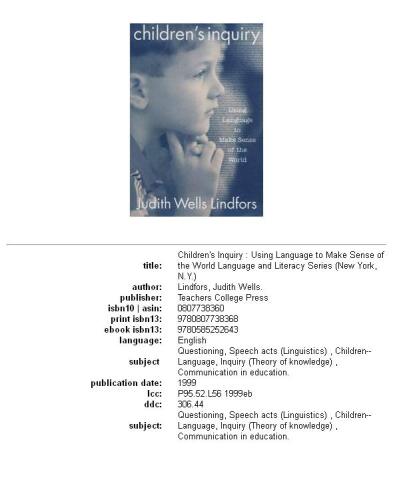 Children's Inquiry: Using Language to Make Sense of the World (Language and Literacy Series (Teachers College Pr))