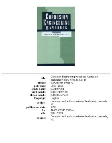 Corrosion Engineering Handbook (Corrosion Technology)