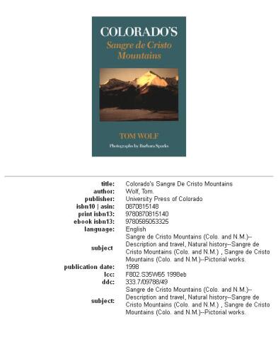 Colorado's Sangre De Cristo Mountains