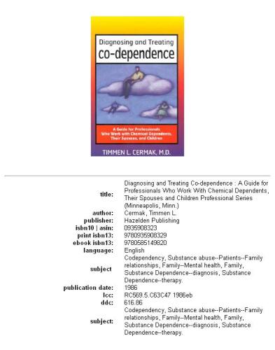 Diagnosing and Treating Co-Dependence: A Guide for Professionals Who Work with Chemical Dependents, Their Spouses, and Children (Professional Series)