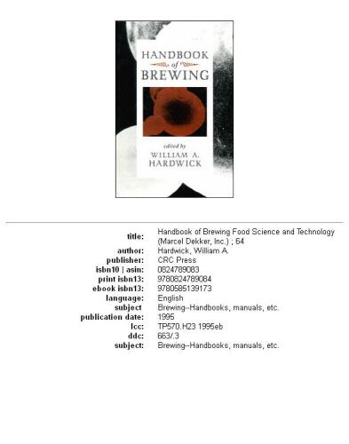 Handbook of Brewing (Food Science and Technology)