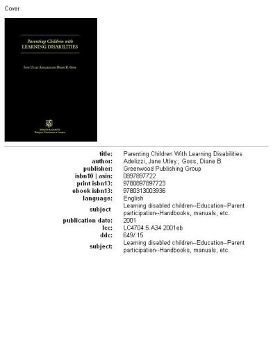 Parenting Children with Learning Disabilities