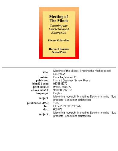 Meeting of the Minds: Creating the Market-Based Enterprise