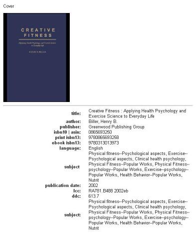 Creative Fitness: Applying Health Psychology and Exercise Science to Everyday Life