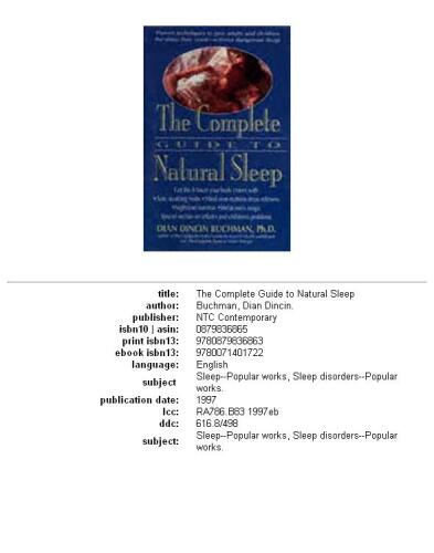 The Complete Guide to Natural Sleep