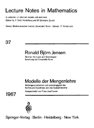 Modelle der Mengenlehre