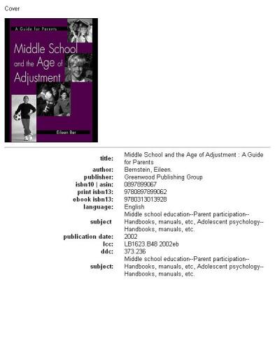 Middle School and the Age of Adjustment: A Guide for Parents