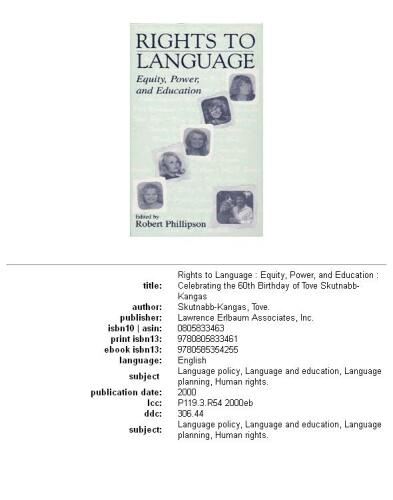 Rights to Language: Equity, Power, and Education