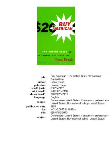 Buy American: The Untold Story of Economic Nationalism