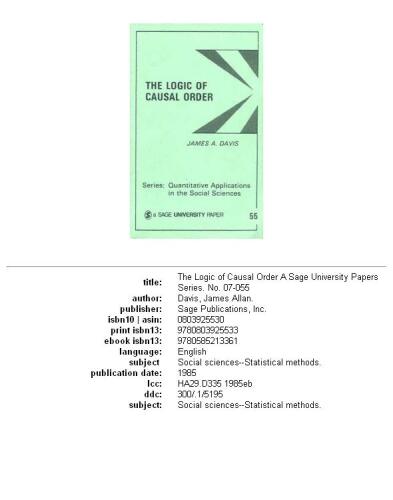 The Logic Of Causal Order