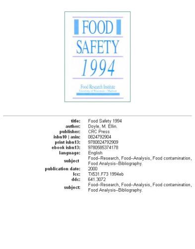 Food Safety 1994