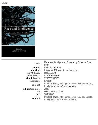 Race and Intelligence: Separating Science From Myth