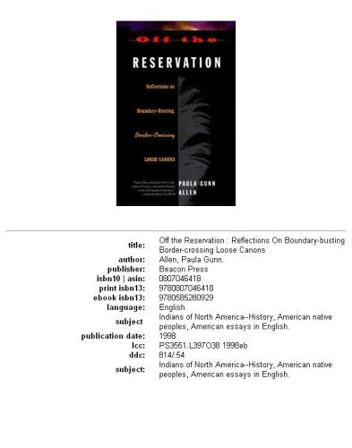 Off the Reservation: Reflections on Boundary-Busting, Border-Crossing Loose Cannons