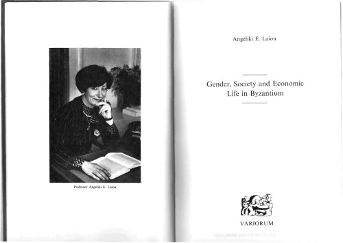 Gender, Society, and Economic Life in Byzantium