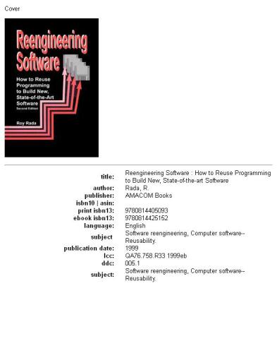 Reengineering Software: How to Reuse Programming to Build New, State-of-the-Art Software