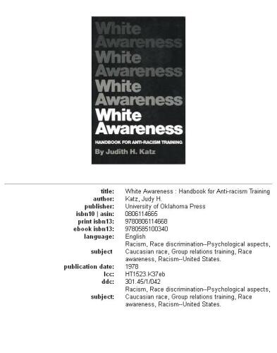 White Awareness: A Handbook for Anti-Racism Training