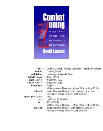 Combat Zoning: Military Land-Use Planning In Nevada
