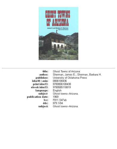 Ghost Towns of Arizona