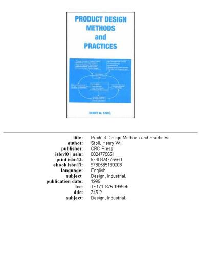 Product Design Methods and Practices