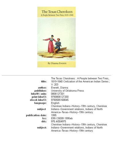 The Texas Cherokees: A People Between Two Fires 1819-1840 (Civilization of the American Indian Series)