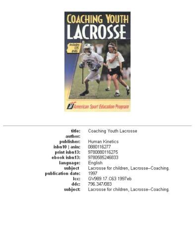 Coaching Youth Lacrosse