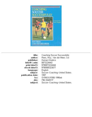 Coaching Soccer Successfully (Coaching Successfully Series)