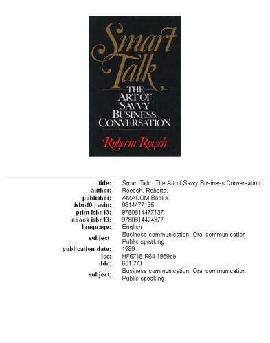 Smart Talk: The Art of Savvy Business Conversation