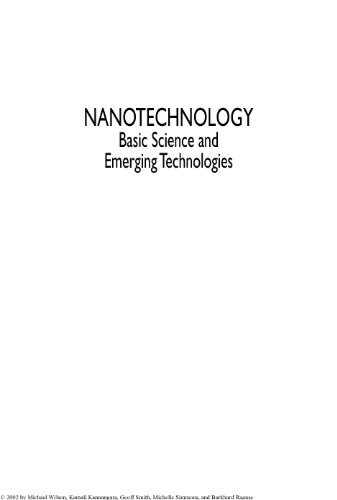 Nanotechnology: Basic Science and Emerging Technologies