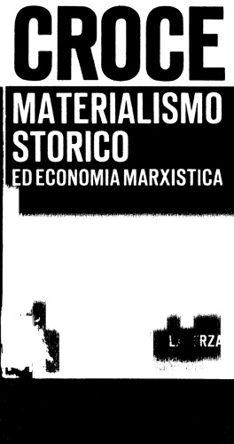 Materialismo storico ed economia marxistica
