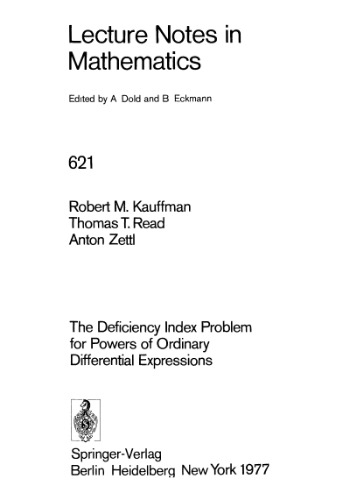The Deficiency Index Problem for Powers of Ordinary Differential Expressions