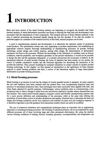 Computational Plasticity in Powder Forming Processes