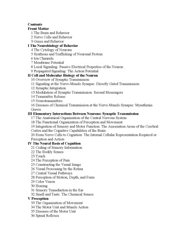 Principles of neural science