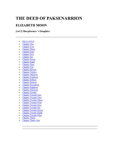 Sheepfarmer's Daughter (Deed of Paksenarrion, Book 1)