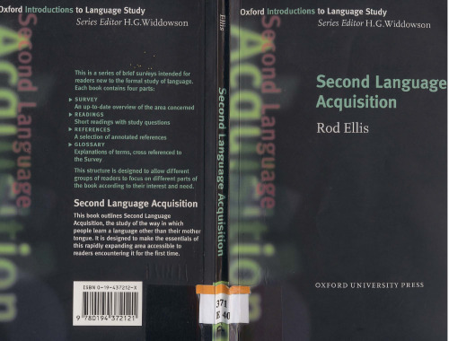 Second Language Acquisition (Oxford Introduction to Language Study)