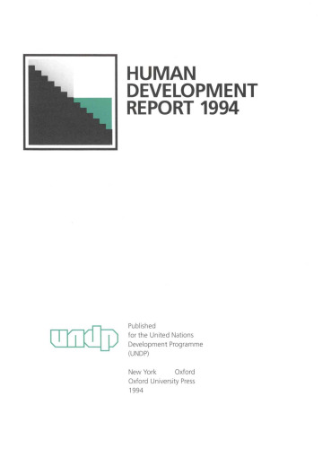 Human Development Report 1994: New dimensions of human security