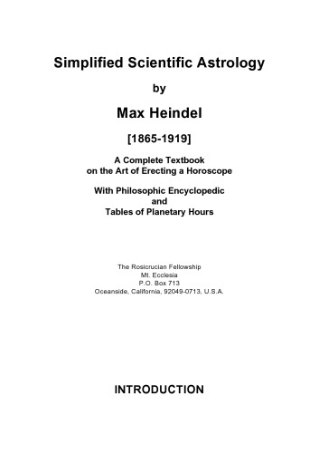 Simplified Scientific Astrology