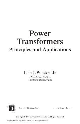 Power Transformers (Power Engineering) - 1st edition (April 12, 2002)