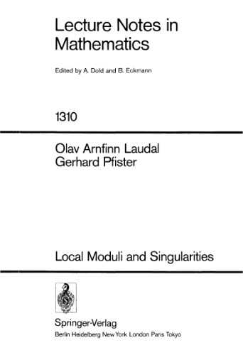 Local Moduli and Singularities