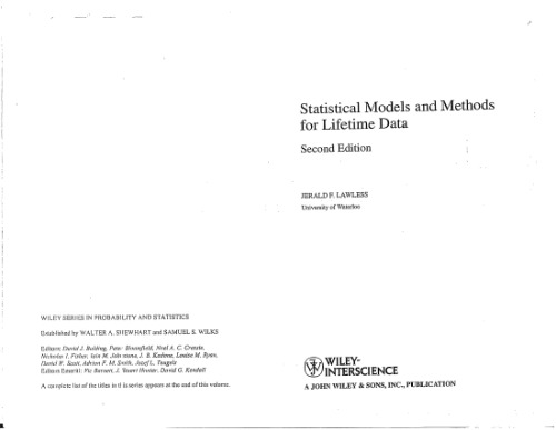 Statistical Models and Methods for Lifetime Data