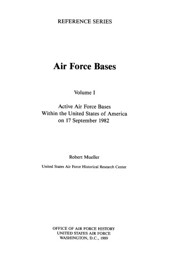 Air Force Bases (Reference Series)