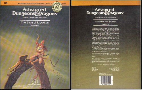 Advanced Dungeons & Dragons: Official Competition Adventure: The Bane of Llywelyn  An Adventure for 6-10 Characters, Level 4-7