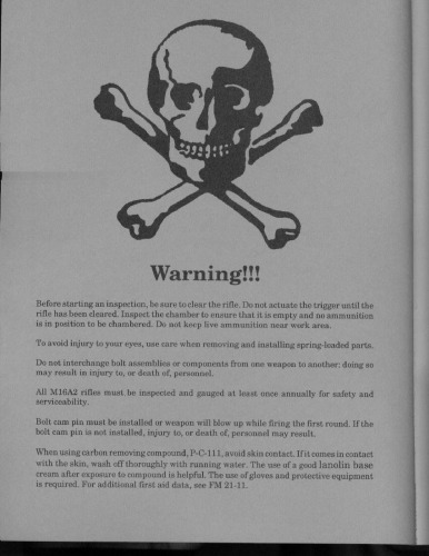 U.S. Marine Corps Rifle, 5.56MM, M16A2 Technical Manual