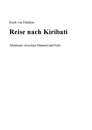Reise nach Kiribati. Abenteuer zwischen Himmel und Erde  GERMAN