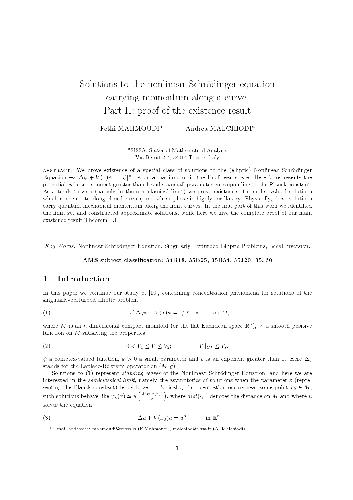 Solutions to the nonlinear Schrodinger equation carrying momentum along a curve. proof of the existence result