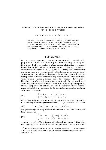 Positive solutions for a weakly coupled nonlinear Schrodinger system